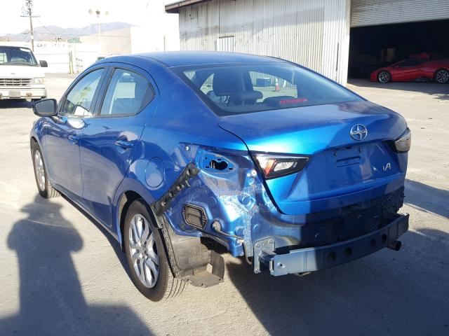 3MYDLBZV7GY101542 - 2016 TOYOTA SCION IA BLUE photo 3