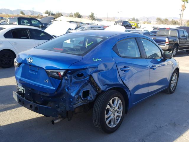 3MYDLBZV7GY101542 - 2016 TOYOTA SCION IA BLUE photo 4