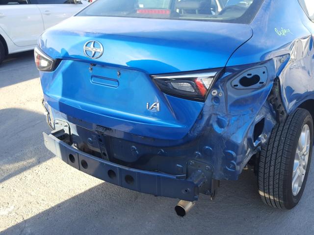 3MYDLBZV7GY101542 - 2016 TOYOTA SCION IA BLUE photo 9