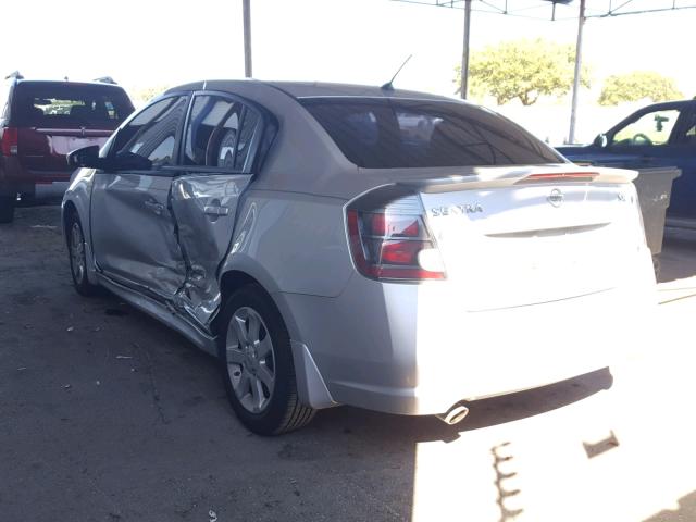 3N1AB6AP4CL661232 - 2012 NISSAN SENTRA 2.0 SILVER photo 3