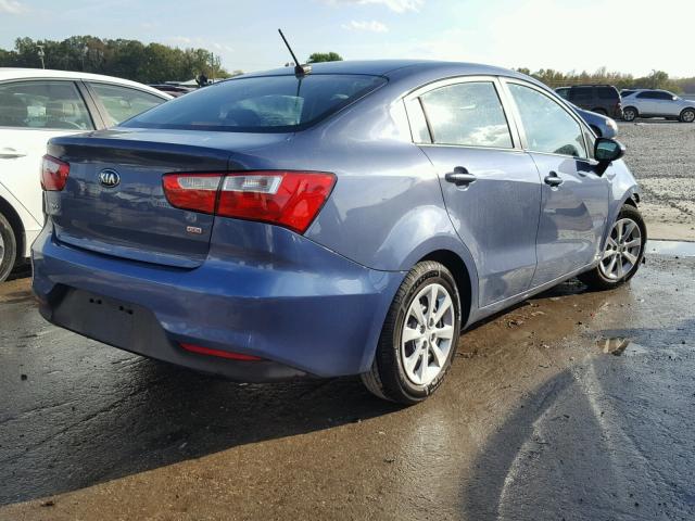 KNADM4A31G6577355 - 2016 KIA RIO LX BLUE photo 4