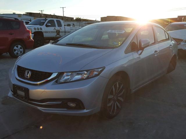 19XFB2F93FE079427 - 2015 HONDA CIVIC EXL SILVER photo 2