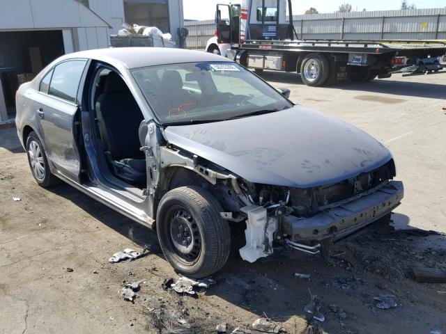3VW2K7AJ8FM406565 - 2015 VOLKSWAGEN JETTA BASE Մոխրագույն լուսանկար 1