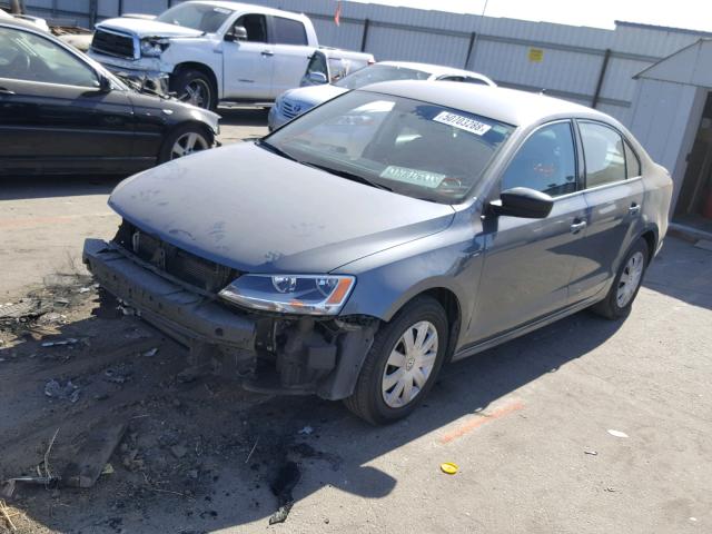 3VW2K7AJ8FM406565 - 2015 VOLKSWAGEN JETTA BASE Մոխրագույն լուսանկար 2
