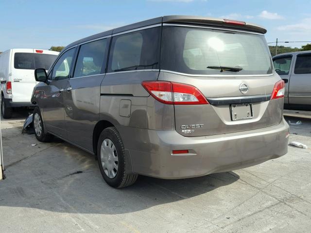 JN8AE2KP5F9120249 - 2015 NISSAN QUEST S GRAY photo 3