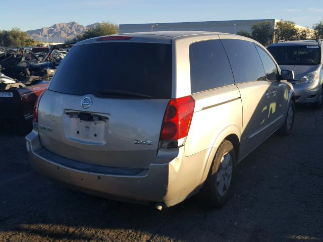 5N1BV28U94N302100 - 2004 NISSAN QUEST S SILVER photo 4