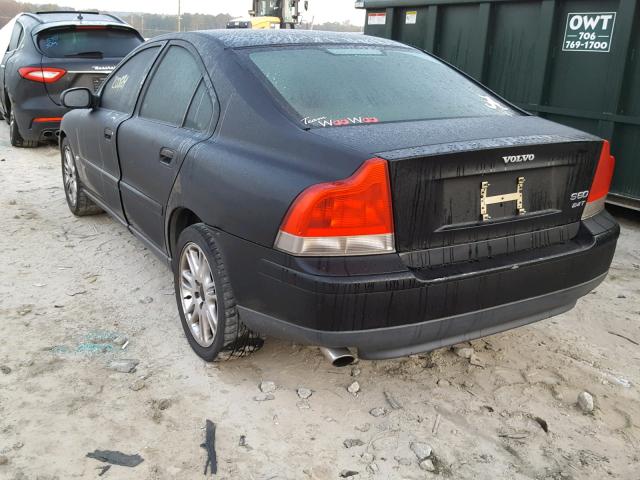 YV1RS58D922096671 - 2002 VOLVO S60 2.4T BLACK photo 3