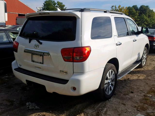 5TDJY5G15HS148453 - 2017 TOYOTA SEQUOIA LI WHITE photo 4