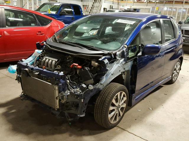 JHMGE8H58DC033037 - 2013 HONDA FIT SPORT BLUE photo 2