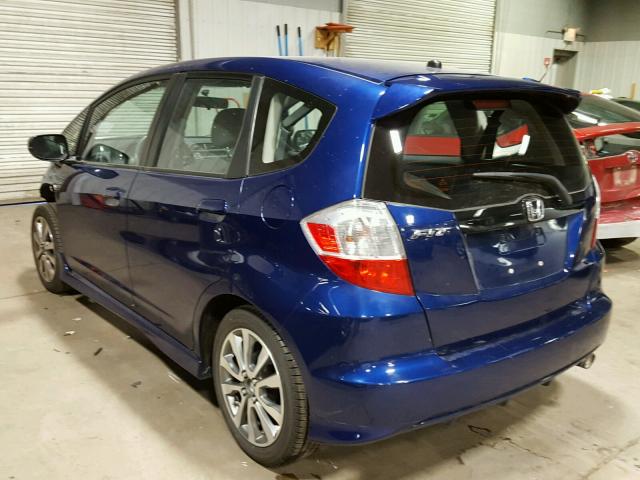 JHMGE8H58DC033037 - 2013 HONDA FIT SPORT BLUE photo 3