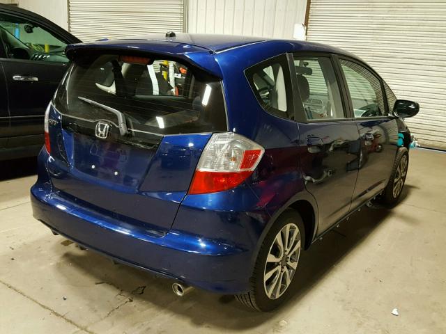 JHMGE8H58DC033037 - 2013 HONDA FIT SPORT BLUE photo 4