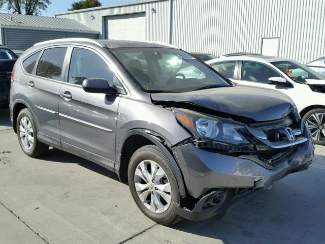 2HKRM4H72EH617527 - 2014 HONDA CR-V EXL GRAY photo 1