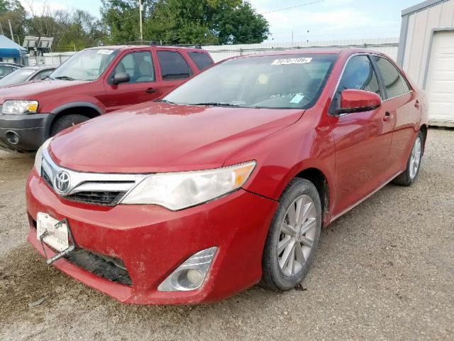 4T1BF1FK6CU553170 - 2012 TOYOTA CAMRY BASE RED photo 2
