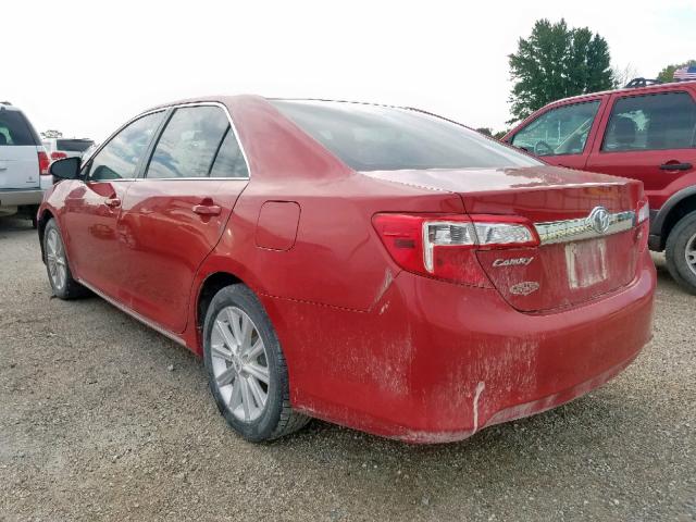 4T1BF1FK6CU553170 - 2012 TOYOTA CAMRY BASE RED photo 3