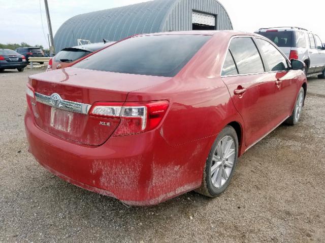 4T1BF1FK6CU553170 - 2012 TOYOTA CAMRY BASE RED photo 4