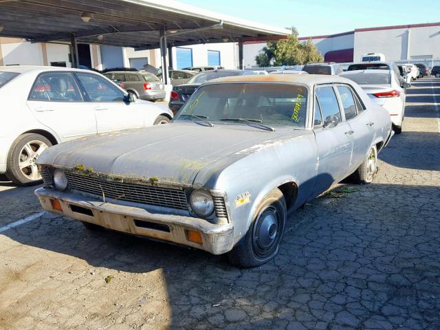 1X69H2L107090 - 1972 CHEVROLET NOVA BLUE photo 2