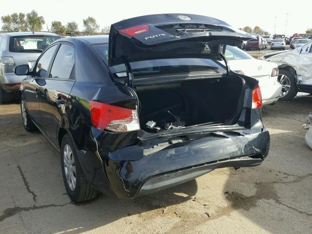 KNAFU4A21A5052132 - 2010 KIA FORTE EX BLACK photo 3