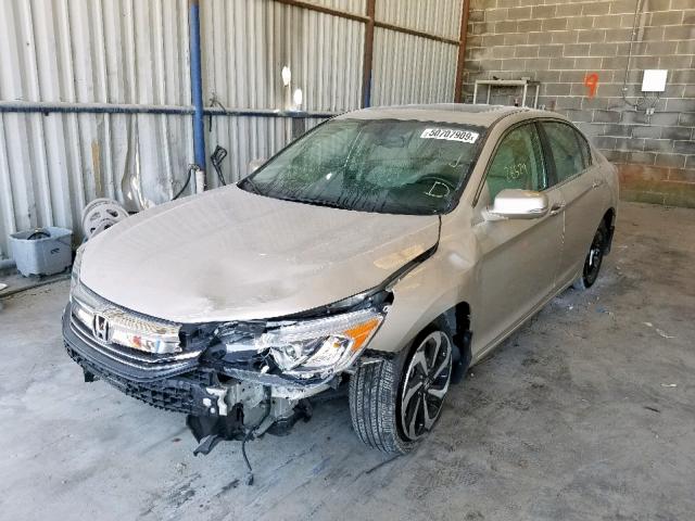 1HGCR2F8XHA212875 - 2017 HONDA ACCORD EXL GOLD photo 2