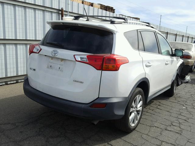 2T3YFREV7EW116504 - 2014 TOYOTA RAV4 LIMIT WHITE photo 4