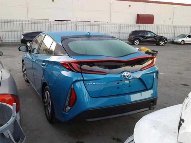 JTDKARFP2J3097667 - 2018 TOYOTA PRIUS PRIM 蓝色 照片 3