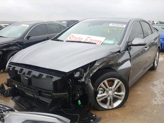 5NPE34AF6JH709480 - 2018 HYUNDAI SONATA SPO GRAY photo 2