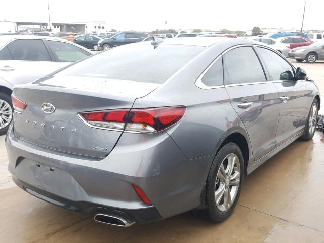 5NPE34AF6JH709480 - 2018 HYUNDAI SONATA SPO GRAY photo 4