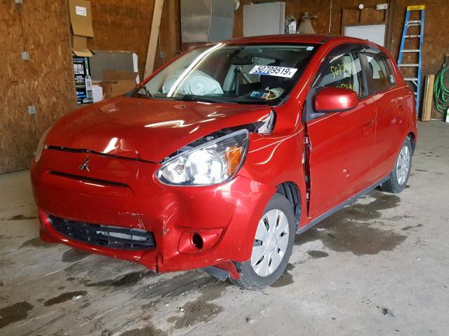 ML32A3HJ0FH040385 - 2015 MITSUBISHI MIRAGE DE RED photo 2