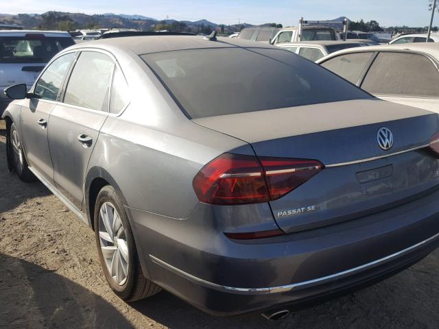 1VWBA7A33JC033501 - 2018 VOLKSWAGEN PASSAT SE GRAY photo 3