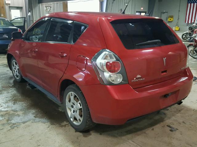 5Y2SP67089Z456186 - 2009 PONTIAC VIBE BURGUNDY photo 3