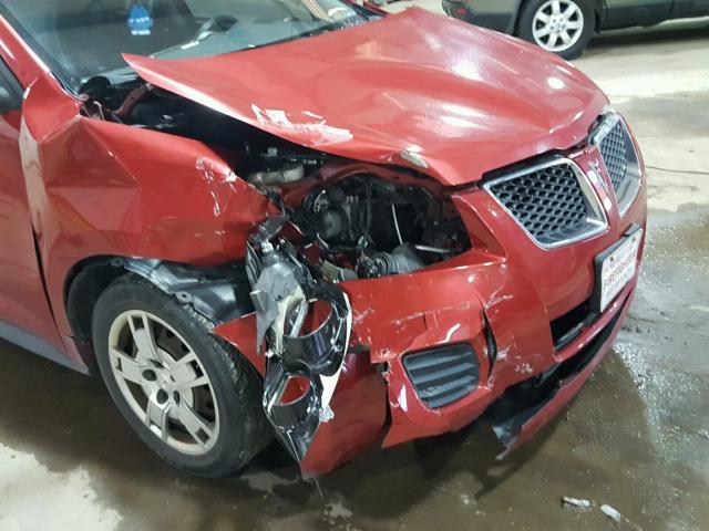 5Y2SP67089Z456186 - 2009 PONTIAC VIBE BURGUNDY photo 9