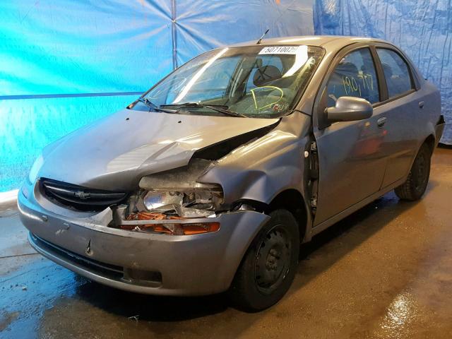 KL1TD56696B640481 - 2006 CHEVROLET AVEO BASE Сұр фото 2