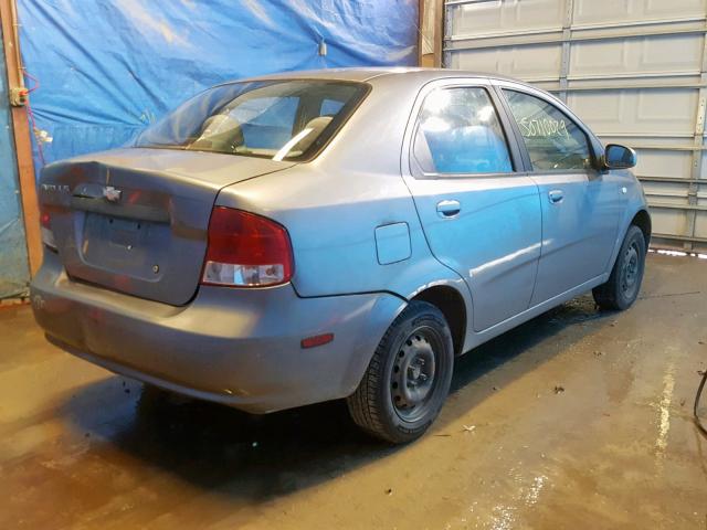 KL1TD56696B640481 - 2006 CHEVROLET AVEO BASE Сұр фото 4