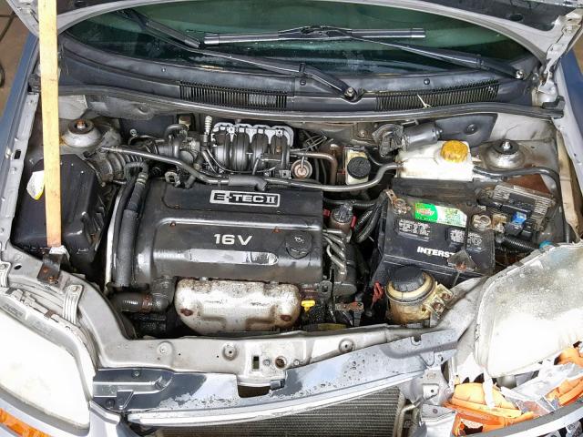 KL1TD56696B640481 - 2006 CHEVROLET AVEO BASE Сұр фото 7