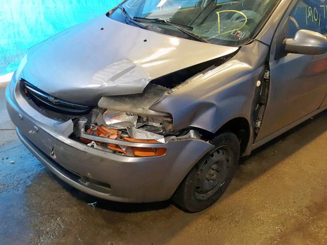 KL1TD56696B640481 - 2006 CHEVROLET AVEO BASE Сұр фото 9