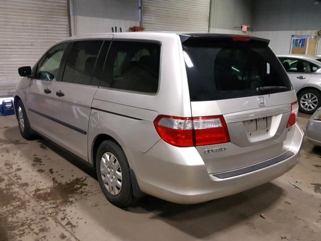 5FNRL38247B004134 - 2007 HONDA ODYSSEY LX SILVER photo 3