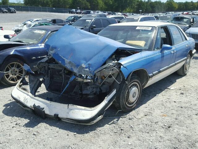 1G4HP53LXPH433236 - 1993 BUICK LESABRE CU BLUE photo 2