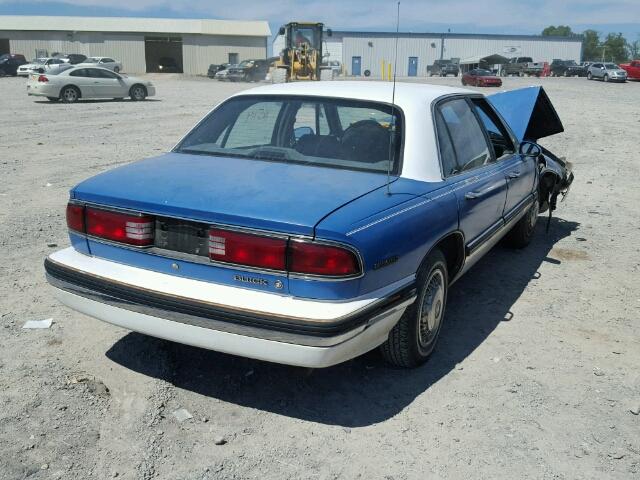 1G4HP53LXPH433236 - 1993 BUICK LESABRE CU BLUE photo 4