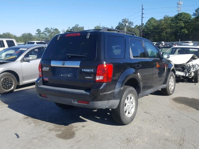 4F2CZ96G89KM02443 - 2009 MAZDA TRIBUTE S BLACK photo 4