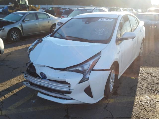 JTDKBRFU6H3032799 - 2017 TOYOTA PRIUS WHITE photo 2