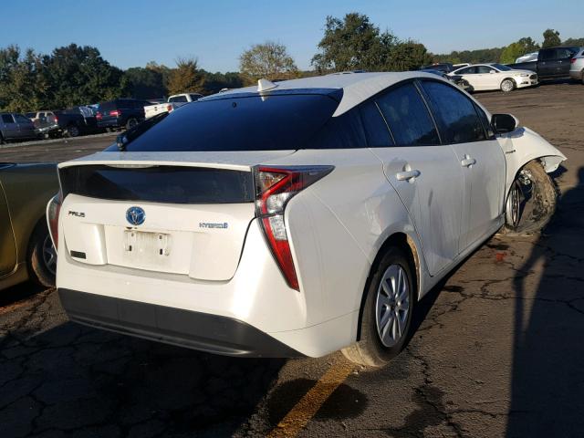 JTDKBRFU6H3032799 - 2017 TOYOTA PRIUS WHITE photo 4