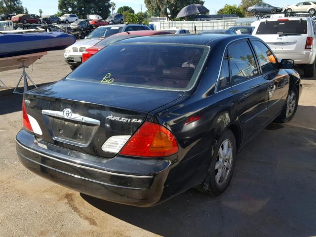 4T1BF28B22U239954 - 2002 TOYOTA AVALON XL BLACK photo 4