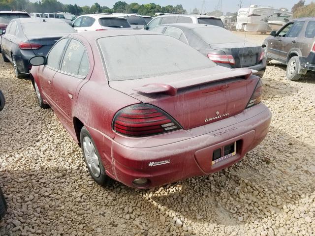 1G2NE52E85M131078 - 2005 PONTIAC GRAND AM S ბურგუნდია ფოტო 3