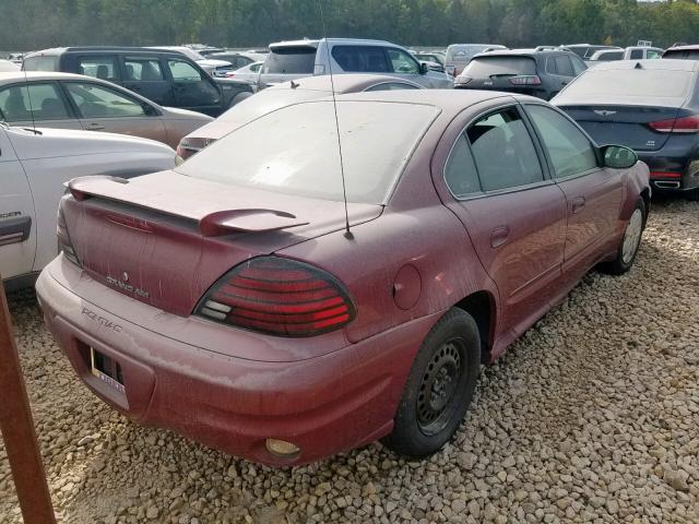 1G2NE52E85M131078 - 2005 PONTIAC GRAND AM S ბურგუნდია ფოტო 4
