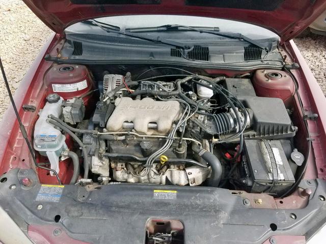 1G2NE52E85M131078 - 2005 PONTIAC GRAND AM S ბურგუნდია ფოტო 7