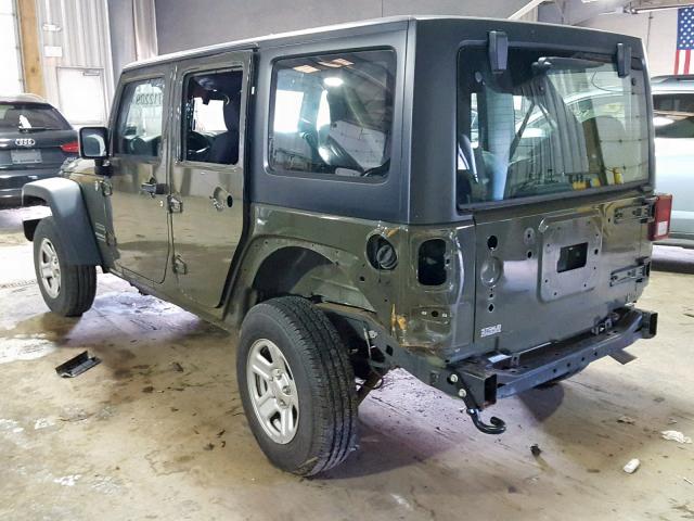 1C4BJWDG3FL654238 - 2015 JEEP WRANGLER U GREEN photo 3