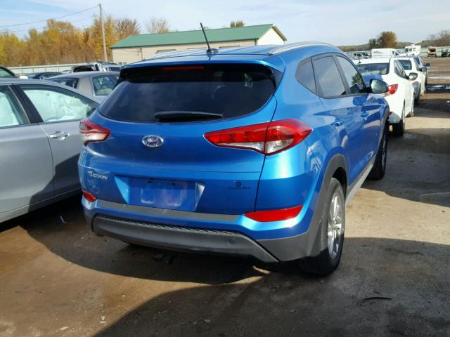 KM8J33A44HU398781 - 2017 HYUNDAI TUCSON LIM BLUE photo 4