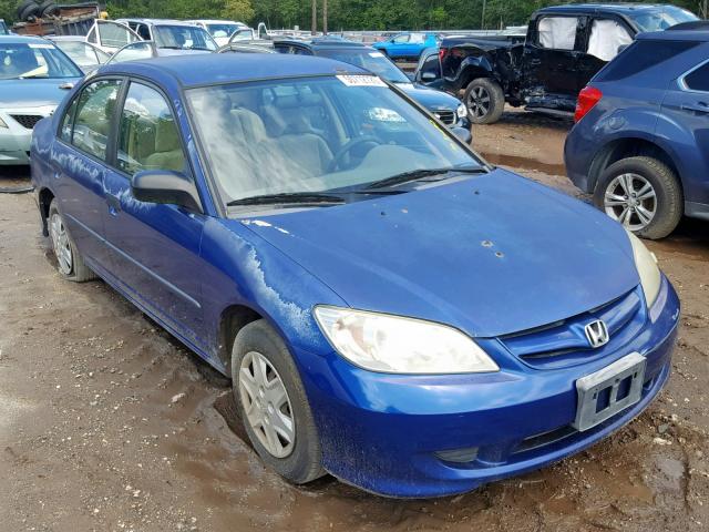 2HGES16315H581486 - 2005 HONDA CIVIC DX V BLUE photo 1