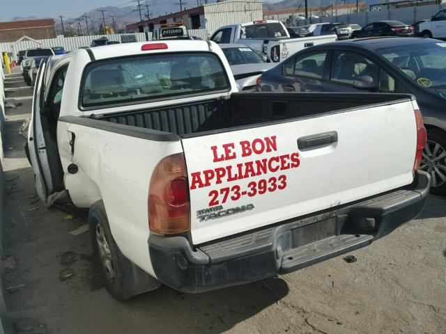 5TENX22N07Z370400 - 2007 TOYOTA TACOMA WHITE photo 3