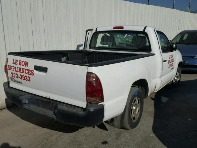 5TENX22N07Z370400 - 2007 TOYOTA TACOMA WHITE photo 4