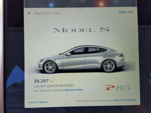 5YJSA1CP7DFP11691 - 2013 TESLA MODEL S SILVER photo 8